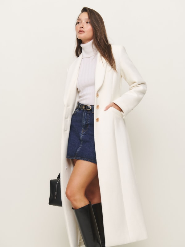 Eden Nipped Waist Coat - White